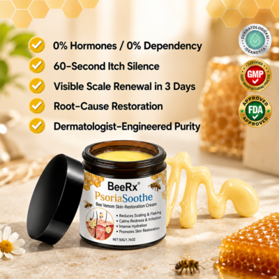 BeeRx® PsoriaSoothe Skin Care Cream with purified bee venom