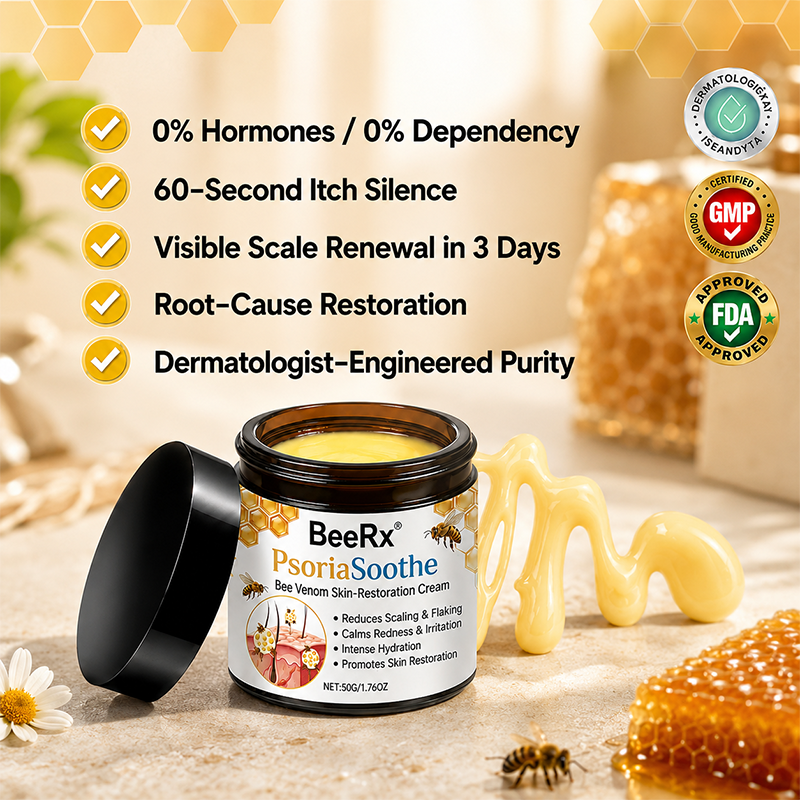 BeeRx® PsoriaSoothe Skin Care Cream with purified bee venom