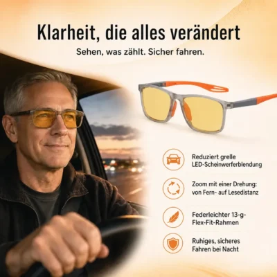 Relieflogix® Sportbrille mit Auto-Zoom