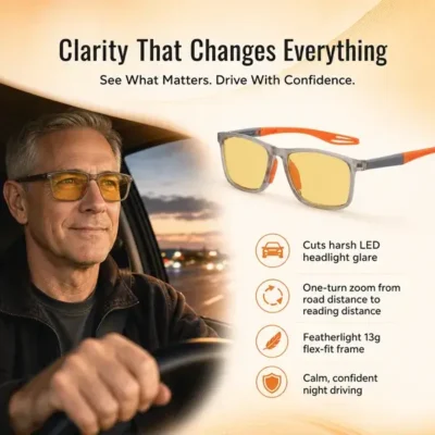 Relieflogix® adjustable-focus night-driving glasses