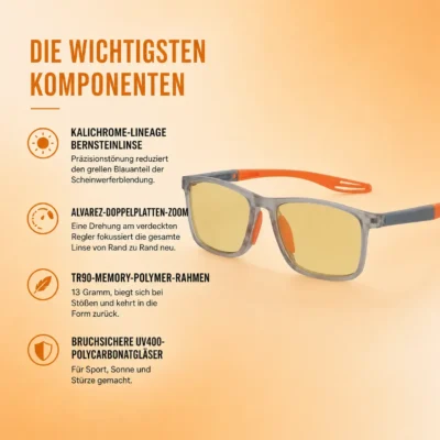 Relieflogix® adaptive Sportbrille mit Zoom-Rädchen
