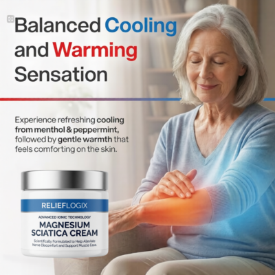 Relieflogix fast-absorbing magnesium cream for nightly use