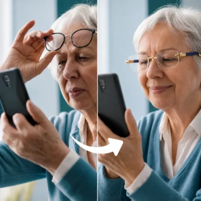 ClearSight adjustable eyeglasses for near, intermediate, and far vision