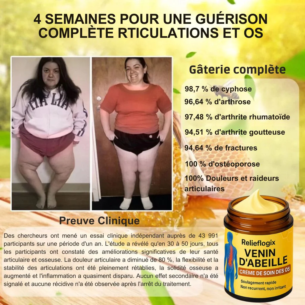 Relieflogix crème de massage au venin d'abeille