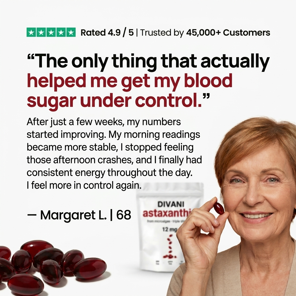 DIVANI astaxanthin softgel for healthy blood sugar support
