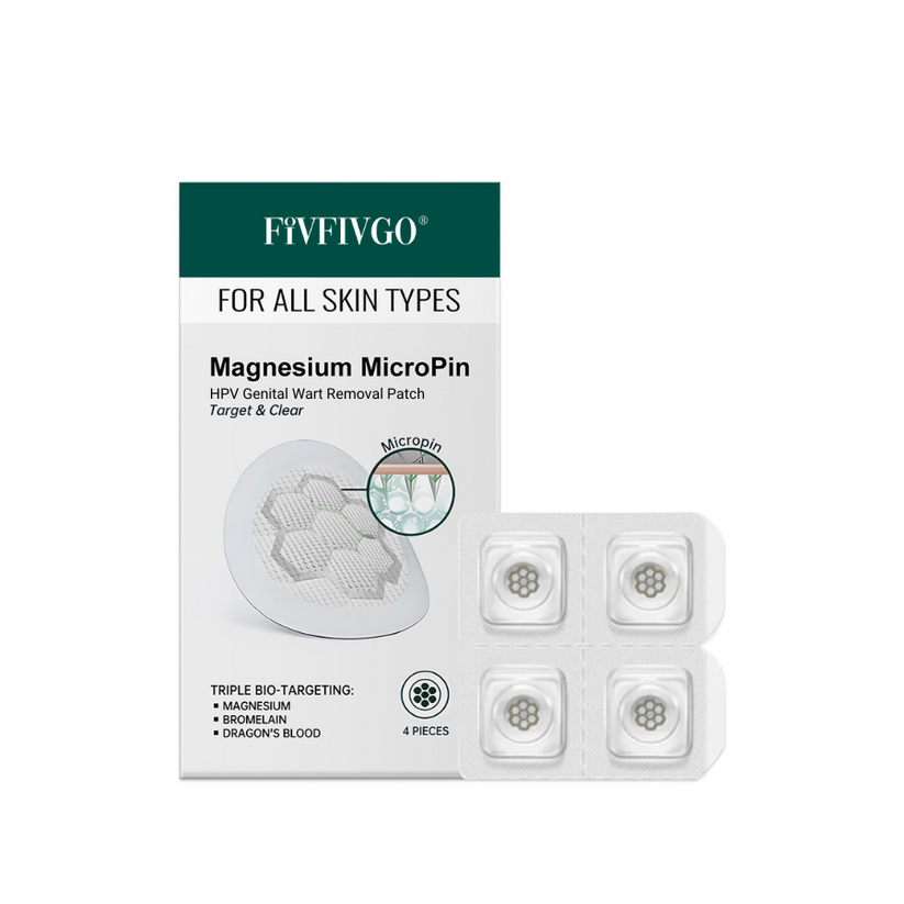 Fivfivgo 0.27 mm microneedle patch for targeted wart application