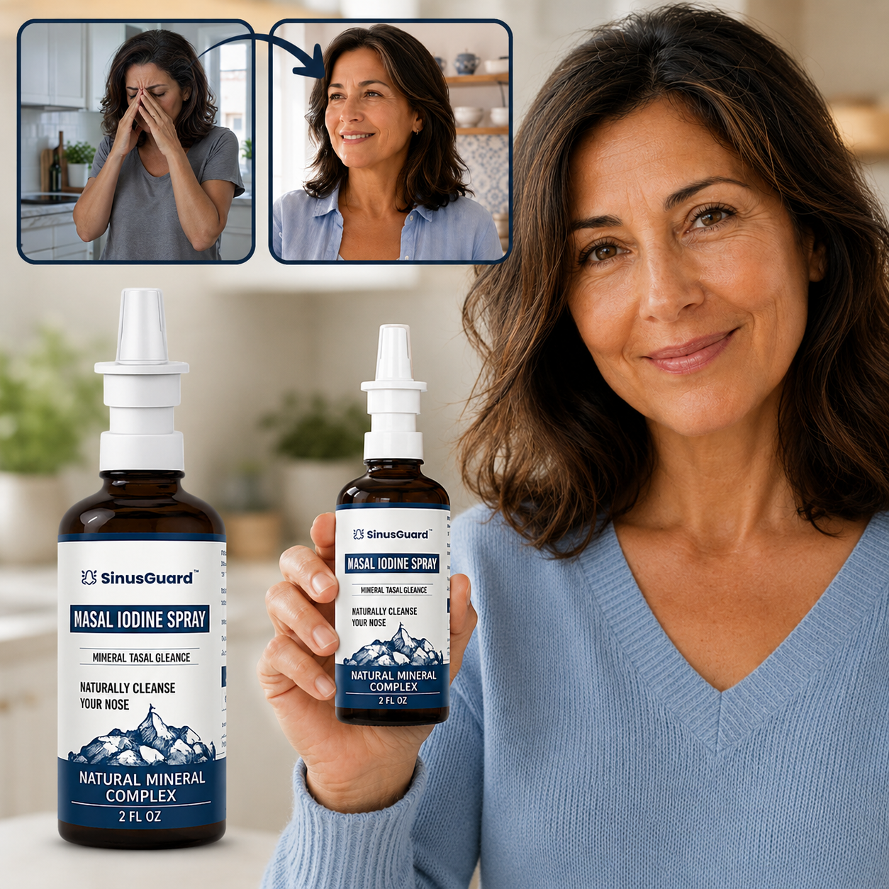 SinusGuard daily-use spray for nasal passage cleansing